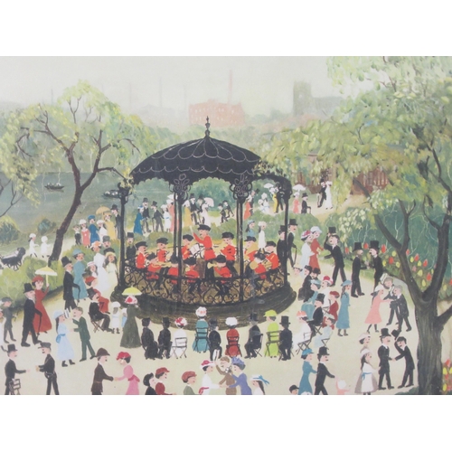 148 - After Helen Bradley - 'Sunday Afternoon in Alexandra Park'&nbsp; coloured print&nbsp; bears a blinds... 