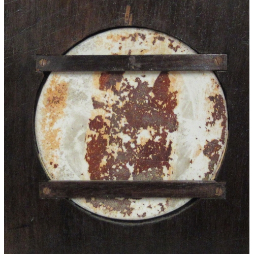 156 - An early 20thC Chinese porcelain panel, decorated in famille rose with conversational figures, befor... 