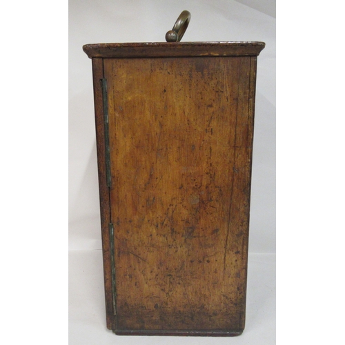 157 - A late 19thC E Leitz Wetzlar, no.20800, lacquered brass microscope with three rotating lenses and at... 