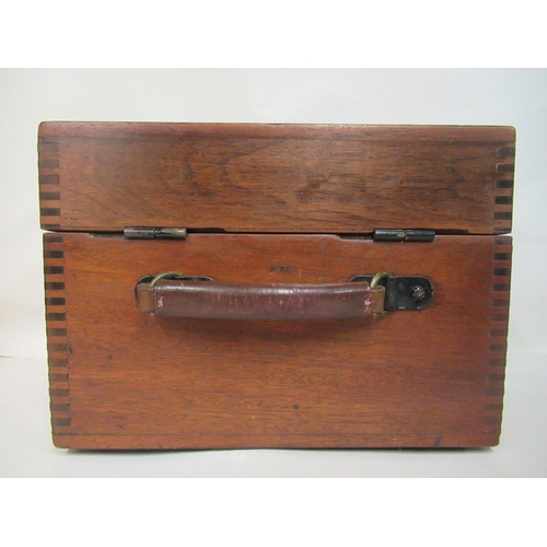 158 - An early 20thC Cambridge Portable Potentiometer, fitted in a mahogany case&nbsp;