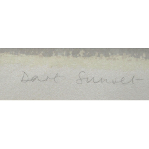 163 - M Beresford-Williams - 'Dart Sunset'&nbsp; Limited Edition print 39/75&nbsp; &nbsp;bears a pencil in... 