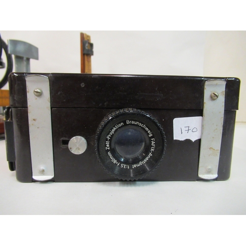 170 - A Fafix Bakelite cased slide projector; two similar Galvanometers; and an unidentified scientific in... 