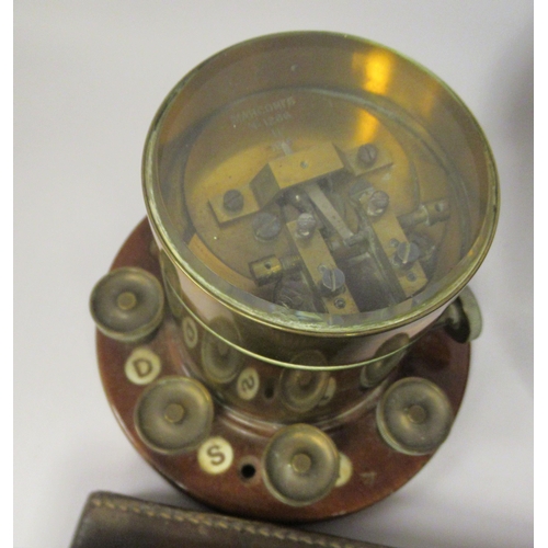 171 - Various unidentified scientific instruments: to include a 1915 Marconi lacquered brass cased tester;... 