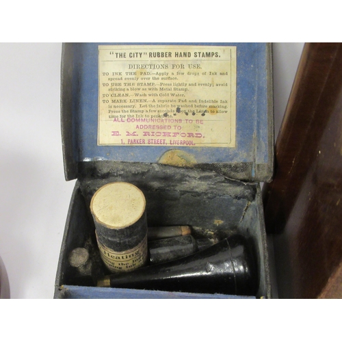 171 - Various unidentified scientific instruments: to include a 1915 Marconi lacquered brass cased tester;... 