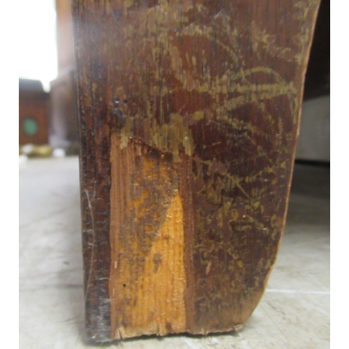 175 - An early/mid 19thC mahogany four drawer dressing chest, raised on bracket feet&nbsp; 32