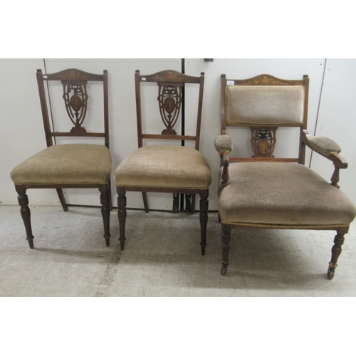 198 - Six similar Edwardian mahogany showwood framed chairs&nbsp;