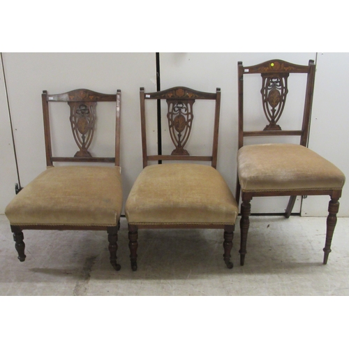198 - Six similar Edwardian mahogany showwood framed chairs&nbsp;