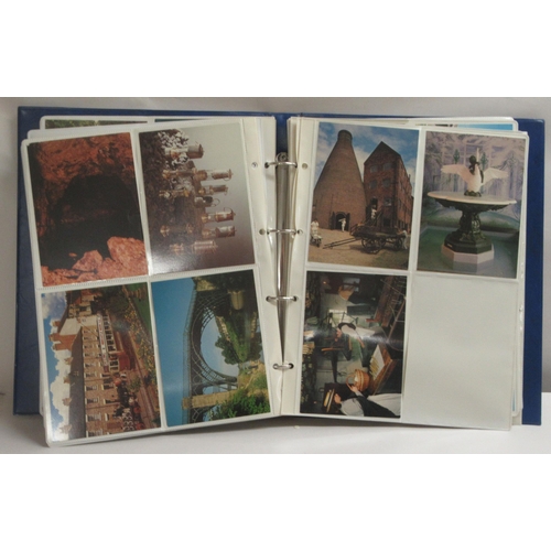214 - An album of printed ephemera, mainly post 1950s, used postcards