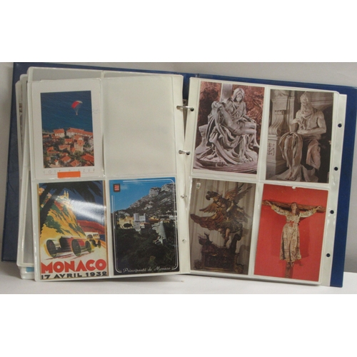 214 - An album of printed ephemera, mainly post 1950s, used postcards