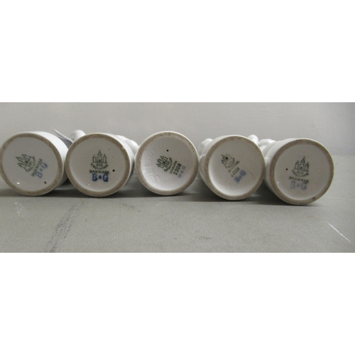 216 - A set of five B&G Copenhagen porcelain figures, children in different poses&nbsp; 4