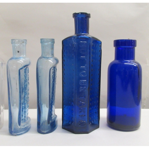 217 - Clear and coloured glassware: to include an early 20thC decanter and stopper, decorated with floral ... 
