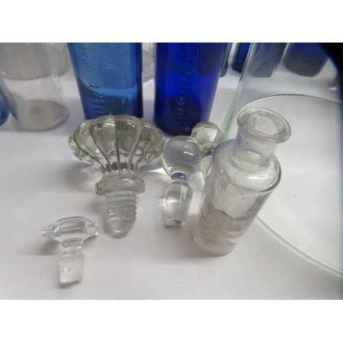 217 - Clear and coloured glassware: to include an early 20thC decanter and stopper, decorated with floral ... 