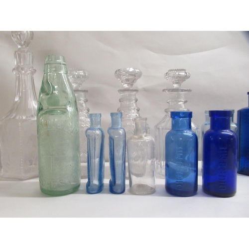 217 - Clear and coloured glassware: to include an early 20thC decanter and stopper, decorated with floral ... 
