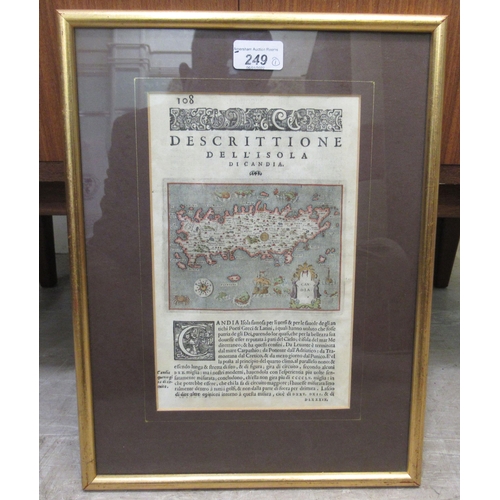 249 - A 17thC map of Candia (Crete) with Latin text&nbsp; 10