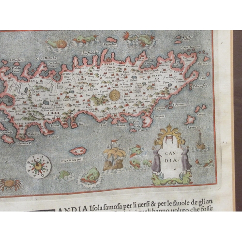 249 - A 17thC map of Candia (Crete) with Latin text&nbsp; 10
