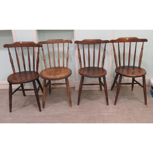 262 - Chairs: to include a pair of Regency mahogany framed dining examples with splat backs, raised on sab... 