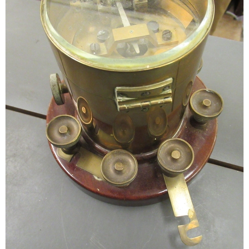 171 - Various unidentified scientific instruments: to include a 1915 Marconi lacquered brass cased tester;... 