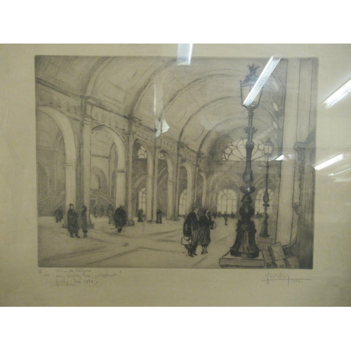 28 - Framed pictures: to include a 19thC monochrome engraving, an interior scene&nbsp; bearing text 'Nico... 