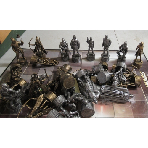 120 - Toys: to include a moulded plastic Star Wars chess set 