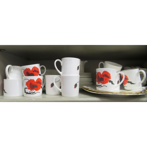 145 - Ceramics: to include a Wedgwood china Susie Cooper design Corn Poppy pattern tea set 