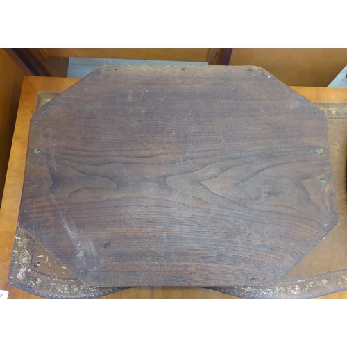 153 - Two dissimilar early 20thC oak serving trays  15