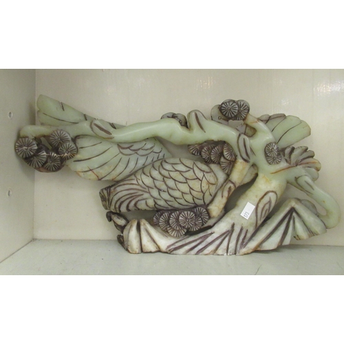 173 - Oriental collectables: to include a Chinese carved soapstone figural group  6.5