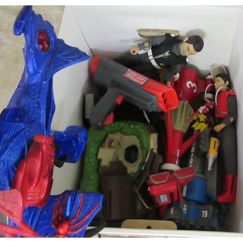 175 - Toys: to include Thunderbirds; Captain Scarlet; and Spiderman