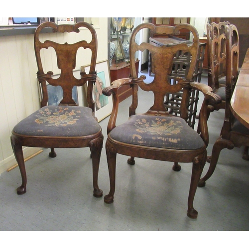 190 - A 1930s Regency design walnut triple pedestal oval dining table  30