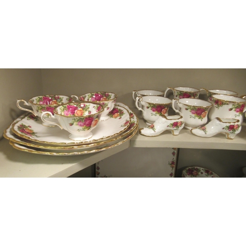 214 - Royal Albert bone china (some seconds) Old Country Rose pattern tableware, some still mint  boxed; a... 