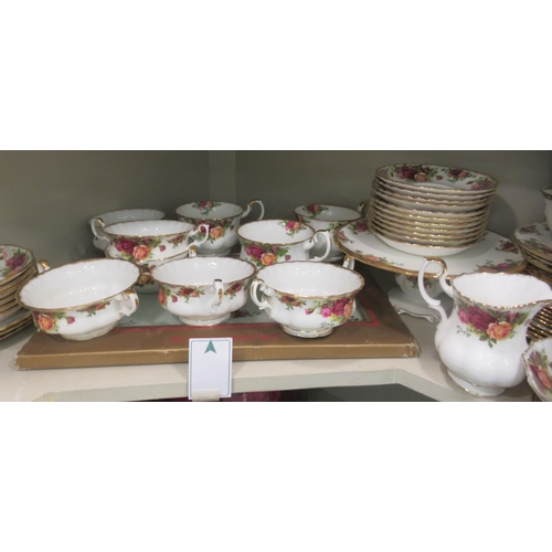 214 - Royal Albert bone china (some seconds) Old Country Rose pattern tableware, some still mint  boxed; a... 