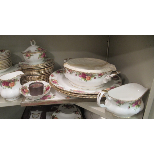 214 - Royal Albert bone china (some seconds) Old Country Rose pattern tableware, some still mint  boxed; a... 