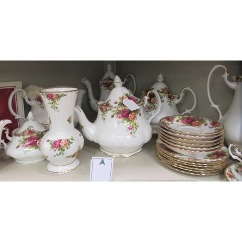 214 - Royal Albert bone china (some seconds) Old Country Rose pattern tableware, some still mint  boxed; a... 