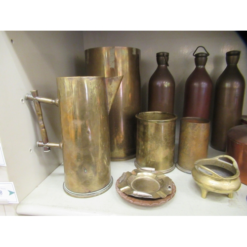 238 - Decorative metalware: to include Great War period trench art