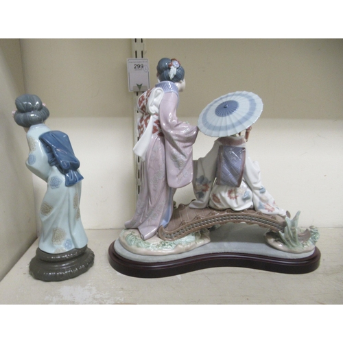 299 - A Lladro porcelain group, an Oriental scene  13