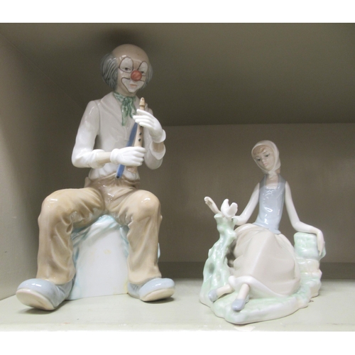 300 - Lladro, Nao and Valencia porcelain figures: to include mainly women in different poses  largest 9