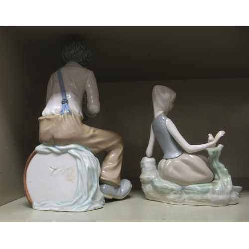 300 - Lladro, Nao and Valencia porcelain figures: to include mainly women in different poses  largest 9