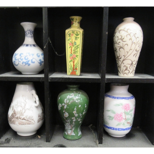 315 - A cased set of twelve modern miniature Oriental ceramic vase  3