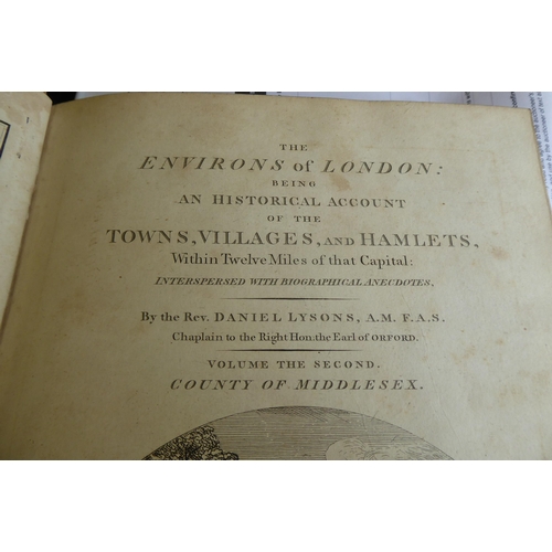 330 - Books: 'The Environs of London 1795' in six volumes