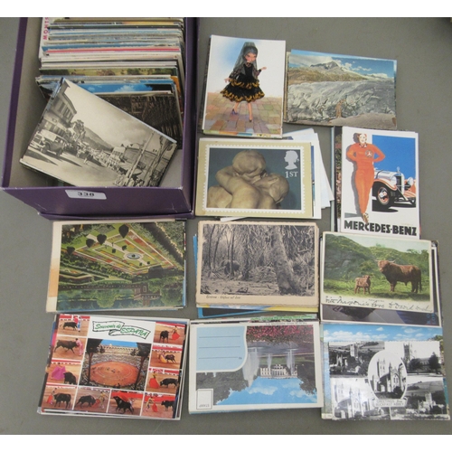 338 - Uncollated, variously themed, mainly used, postcards