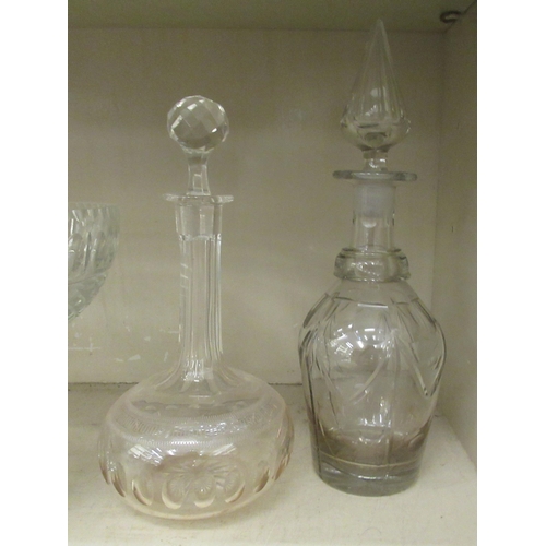 352 - 19thC and later glassware: to include a pair of decanters with stoppers