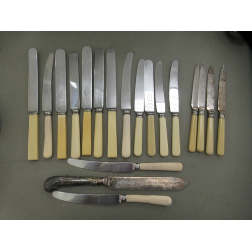 355 - EPNS and stainless steel cutlery and flatware, some on ivorine handles