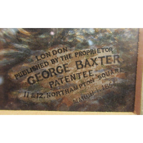 87 - After George Baxter - 'The Day Before Marriage'  coloured print  bears a blindstamp  ... 