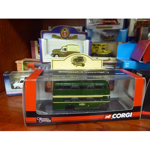 79 - Diecast model vehicles: to include a Corgi Double Decker bus  boxed