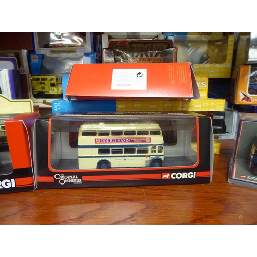 79 - Diecast model vehicles: to include a Corgi Double Decker bus  boxed