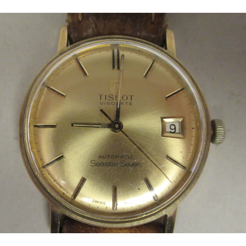 A Tissot Visodate Seastar Sevengold coloured metal cased