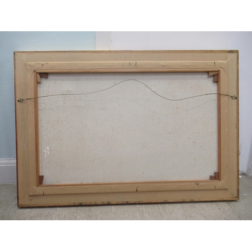 108 - Baillie - a European shoreline scene with a Cathedral in the background&nbsp; oil on canvas&nbsp; be... 