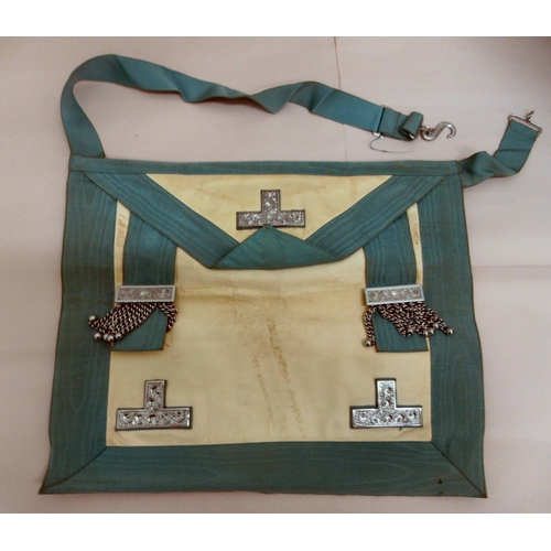 110 - Masonic related collectables: to include a 9ct gold pin; ephemera and badges&nbsp;