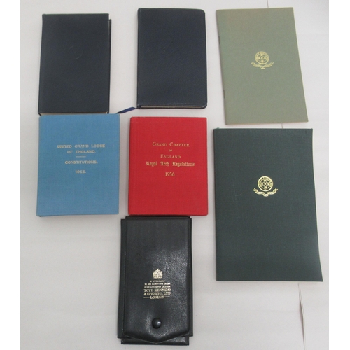 110 - Masonic related collectables: to include a 9ct gold pin; ephemera and badges&nbsp;