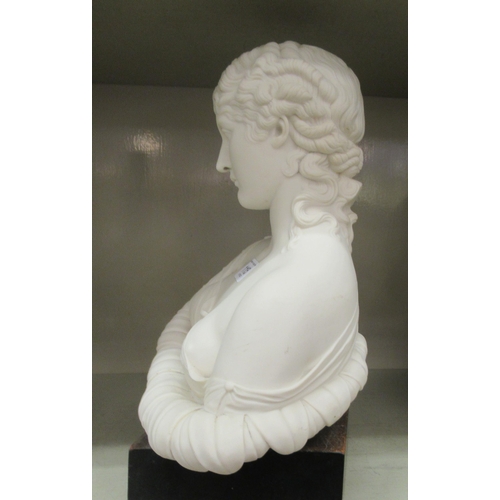115 - A Parian ware bust, a classic beauty  13