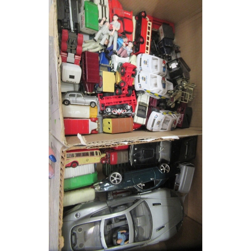 189 - Assorted diecast and similar model vehicles: to include an Aston Martin Vanquish, police and public ... 
